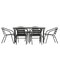 Flash Furniture Lila 7pc Patio Dining St w/60in. Tempered Glss Patio Tbl w/Umbrella Hole and 6 Blk Trpl Slat Chairs TLH-94B-017CBK-GG - alternate 9